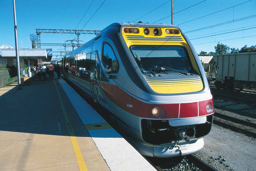 The first electric Tilt Train service runs from Brisbane to Rockhampton. With a top speed of 165km/h, and the ability to tilt five degrees in each direction, the Tilt Train is the fastest train in Australia.