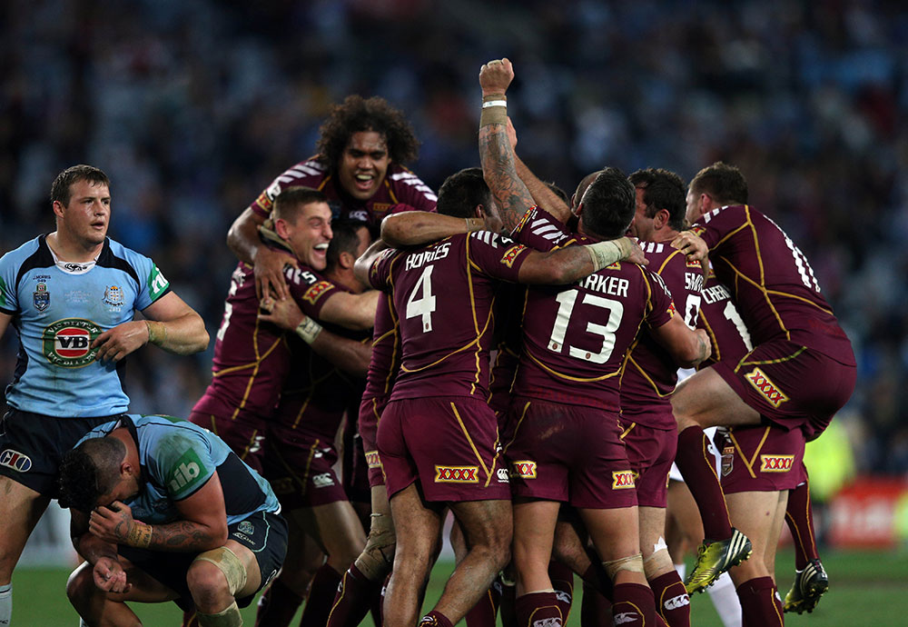 The Queensland Maroons make history by winning their eighth State of Origin title in a row.