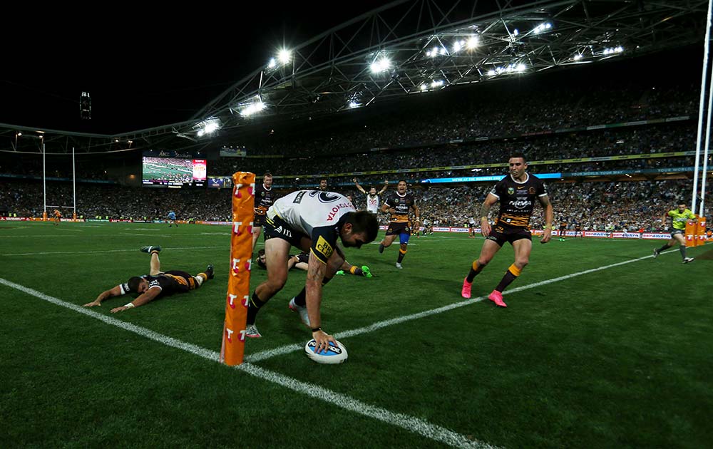 In the first all-Queensland team National Rugby League Grand Final, the North Queensland Cowboys were triumphant over the Brisbane Broncos, winning their first Premiership.