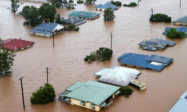 A 'rain bomb' hits South East Queensland, impacting nearly 20,000 residences and causing widespread disruption in towns and cities.